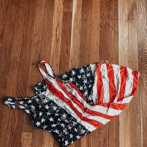 Red White & Blue America Flag Dress